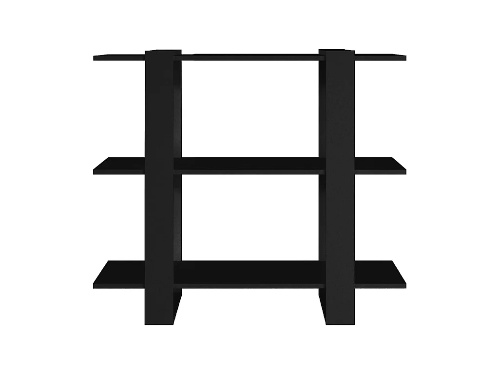 Bücherregal/Bücherschrank,Raumteiler Schwarz 100×30×87 cm -gkd699720