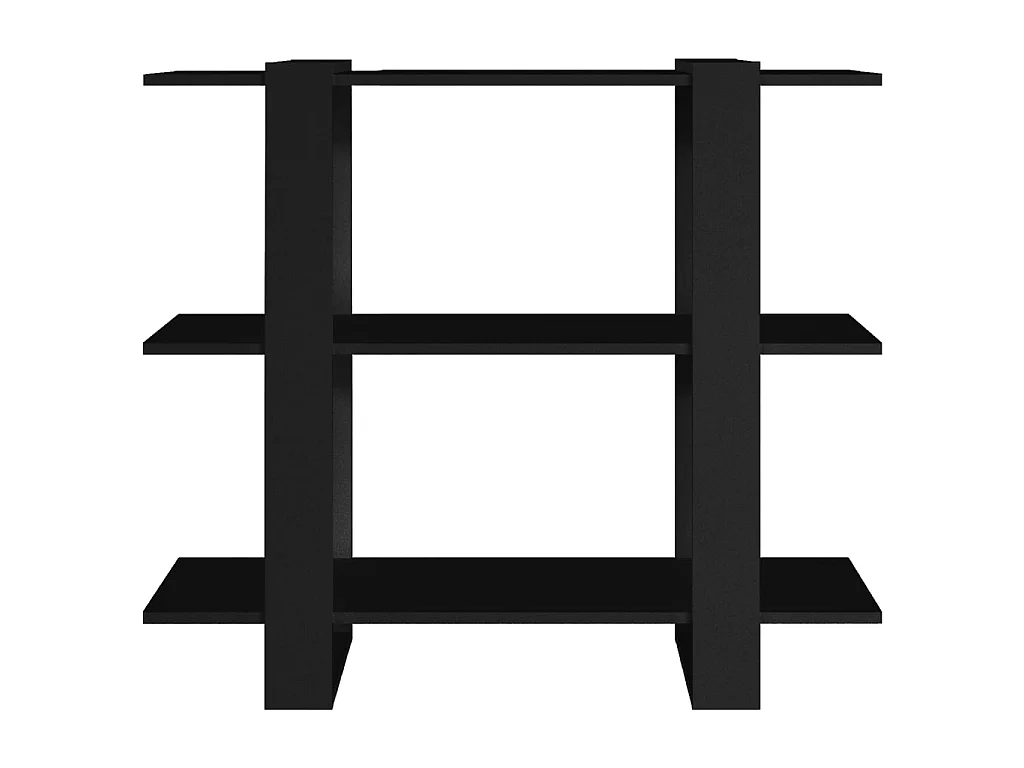 Bücherregal/Bücherschrank,Raumteiler Schwarz 100×30×87 cm -gkd699720