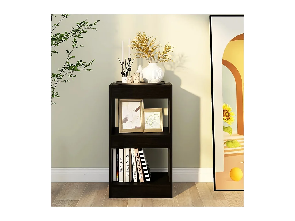 Bücherregal/Bücherschrank,Raumteiler Schwarz 40×30×72cm -gkd621604