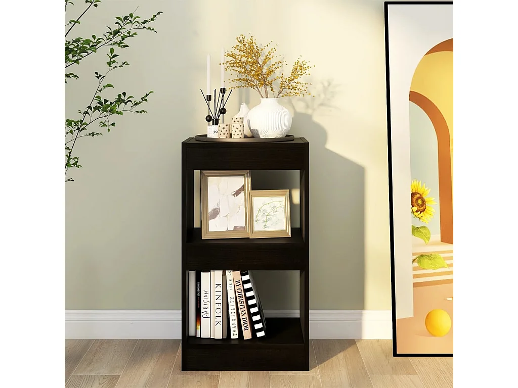 Bücherregal/Bücherschrank,Raumteiler Schwarz 40×30×72cm -gkd621604