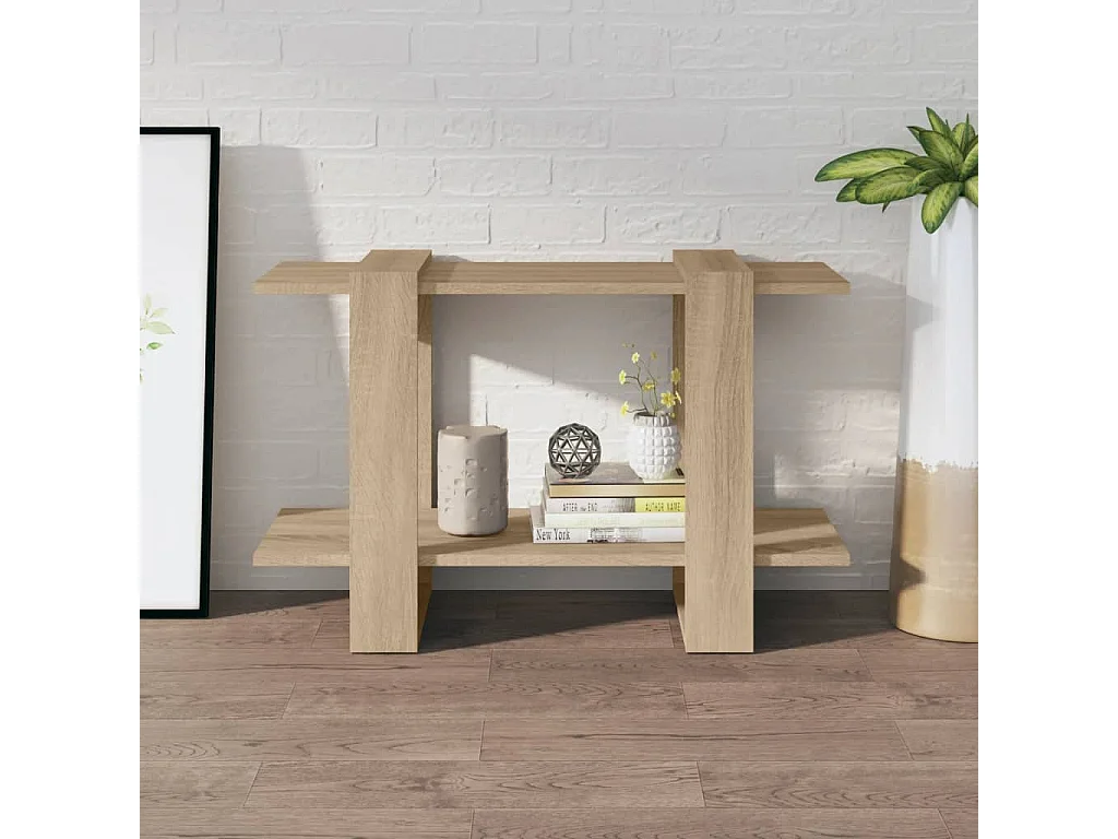 Bibliothèque-Séparateur de pièce Chêne sonoma 80x30x51 cm OFR58730 BonneVie Meuble