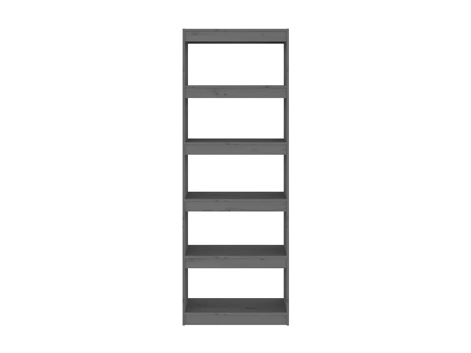 Bibliothèque Gris 60x30x167,5 cm Bois massif de pin OFR61042 BonneVie Meuble