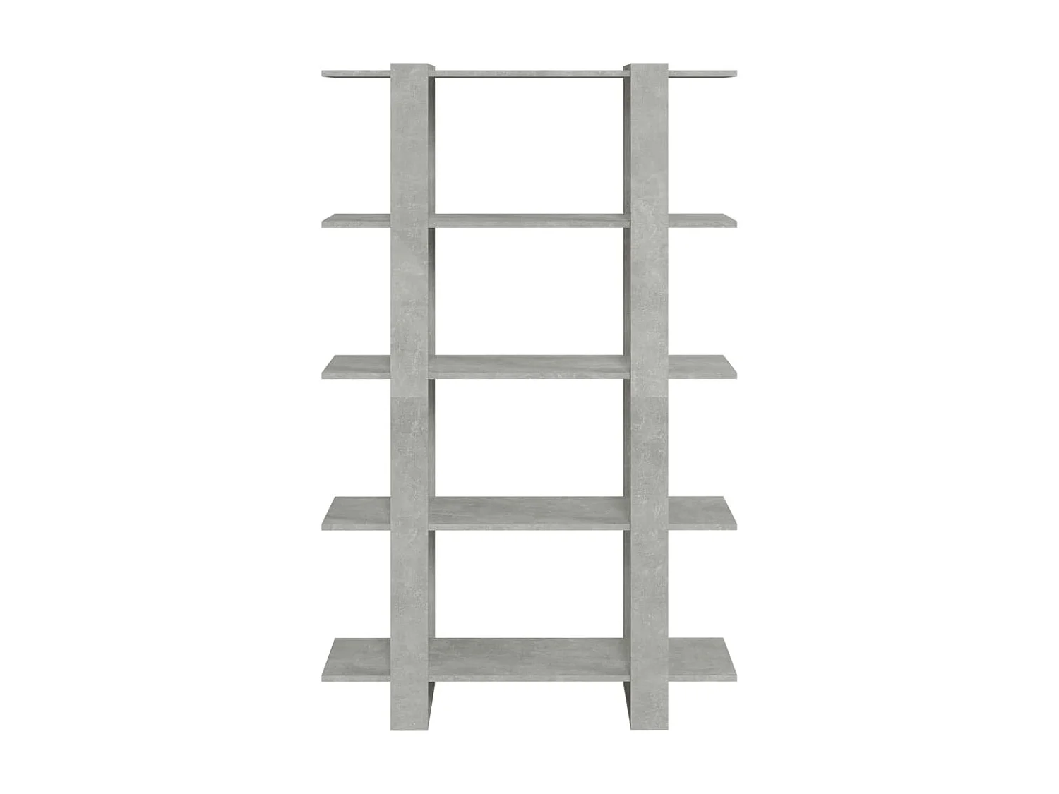 Bibliothèque-Séparateur de pièce Gris béton 100x30x160 cm OFR64694 BonneVie Meuble