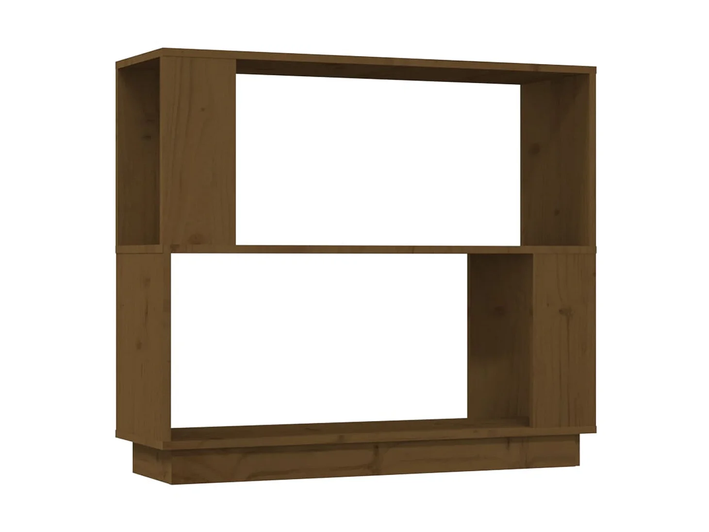 Bibliothèque Marron miel 80x25x70 cm Bois massif OFR35032 BonneVie Meuble