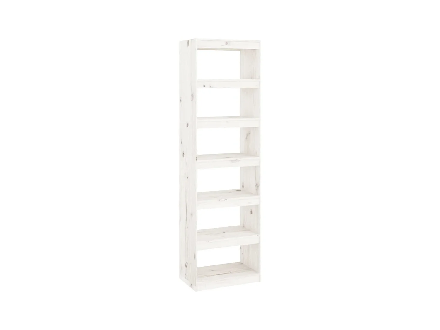 Boekenkast/kamerscherm 60x30x199,5 cm massief grenenhout wit NL280425