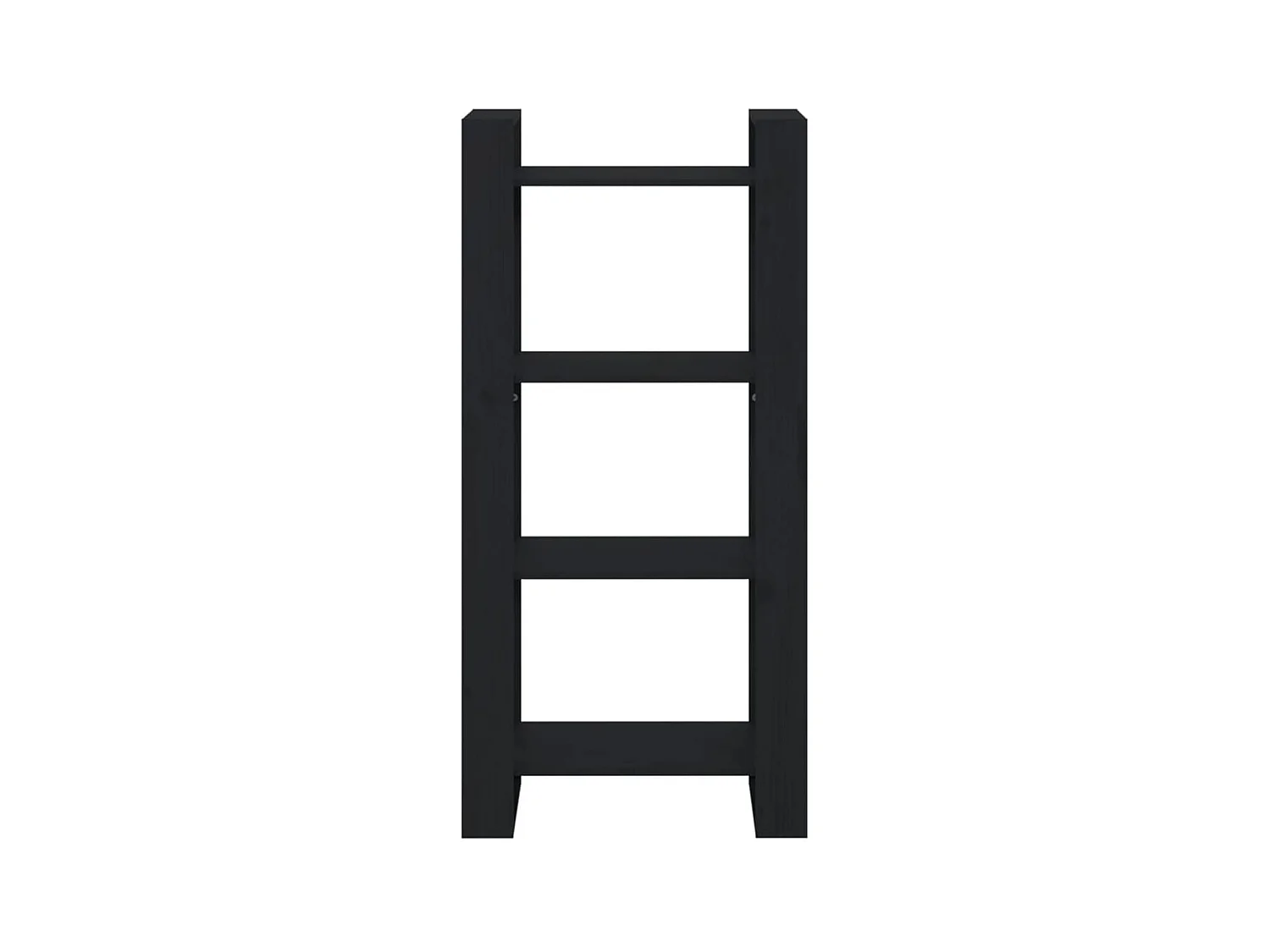 Bücherregal/Bücherschrank,Raumteiler Schwarz 60x35x125 cm Massivholz -gkd794625