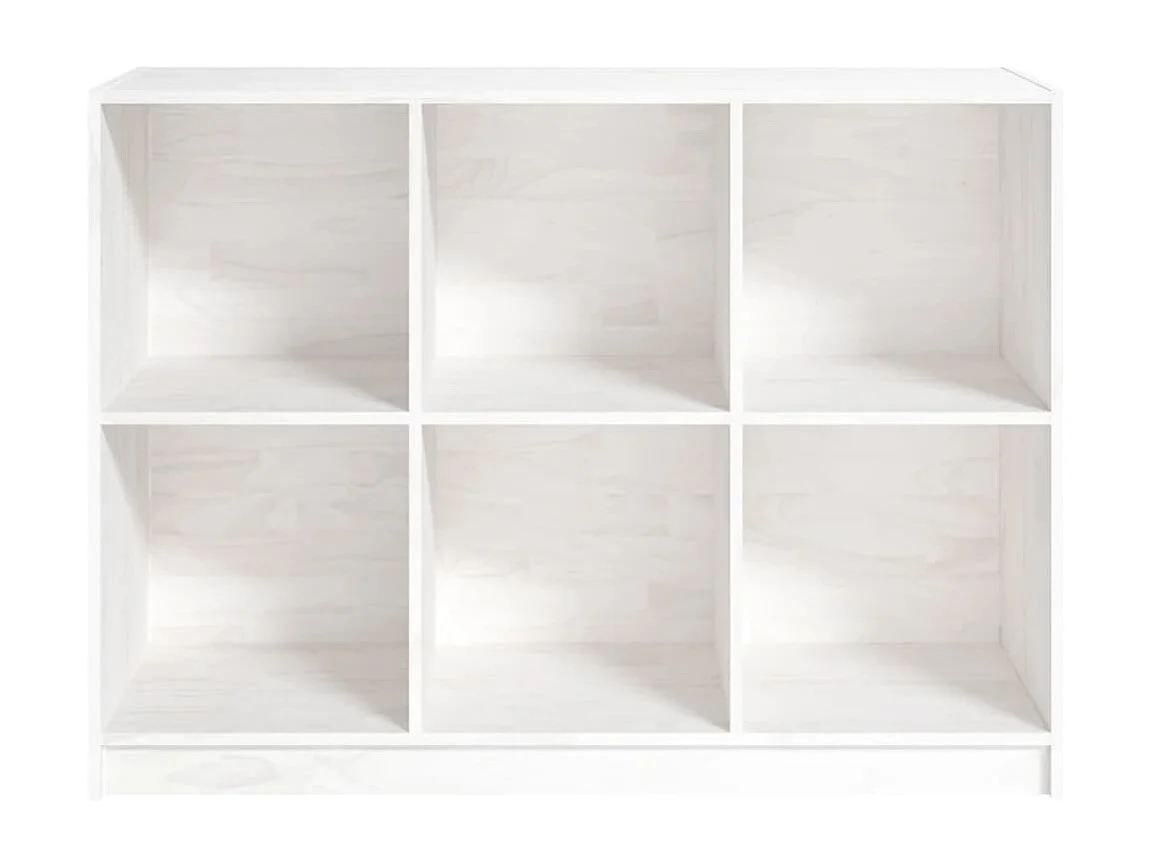 Estante 104x33x76 cm pinho maciço branco PT248773