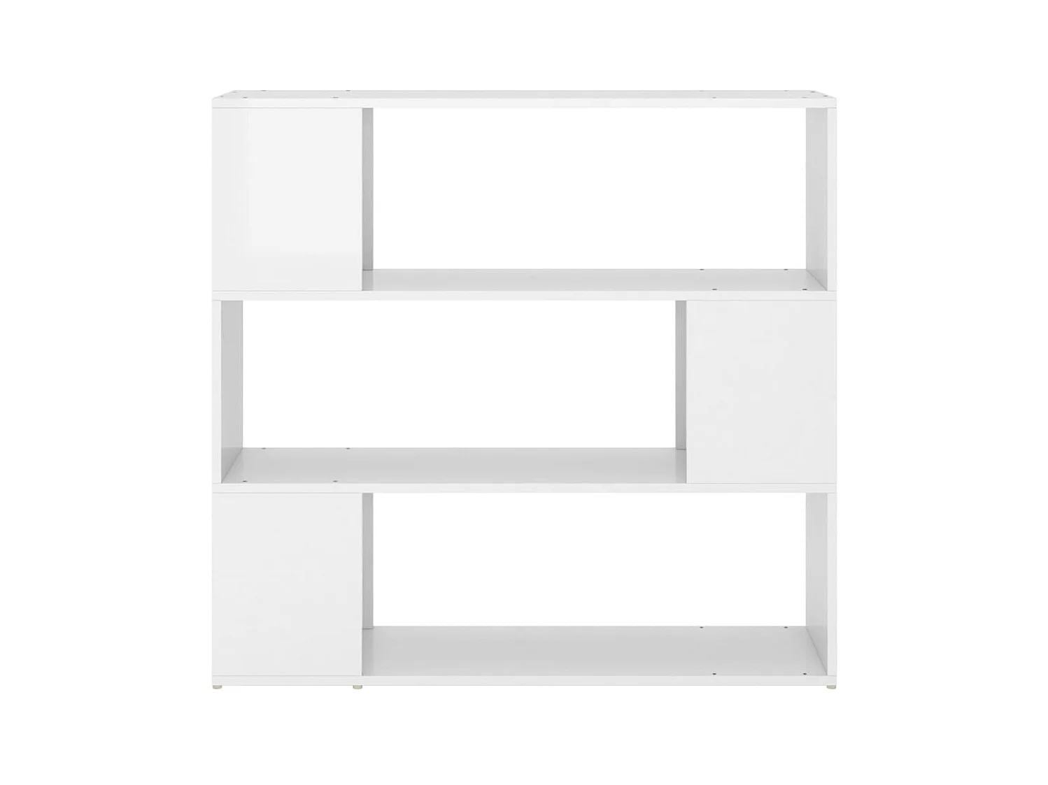 Bücherregal Raumteiler,Bücherschrank Hochglanz-Weiß 100x24x94 cm -gkd728649