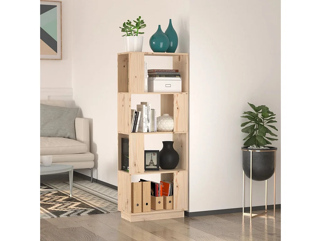 Bücherregal/Bücherschrank,Raumteiler 51x25x132 cm Massivholz Kiefer -gkd73096