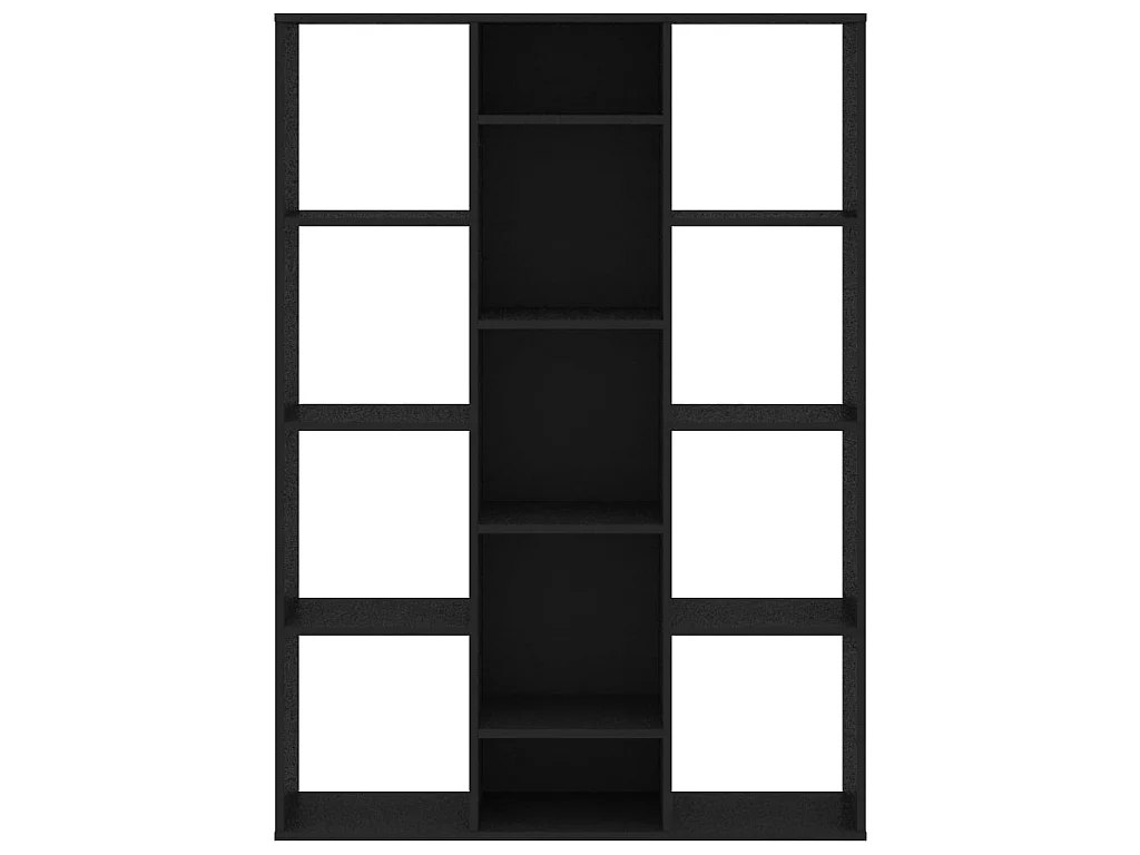 Bibliothèque-Séparateur Noir 100x24x140 cm Aggloméré OFR82481 BonneVie Meuble