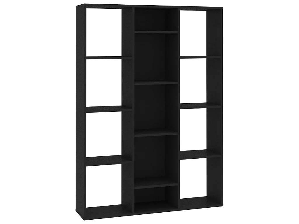 Bücherregal/Bücherschrank,Raumteiler Schwarz 100x24x140 cm Holzwerkstoff -gkd661547