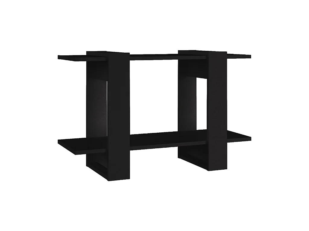 Bücherregal/Bücherschrank,Raumteiler Schwarz 80x30x51 cm -gkd315554