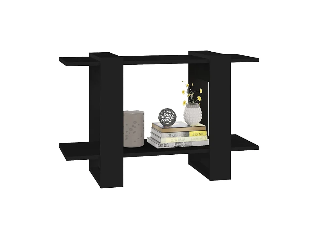 Bücherregal/Bücherschrank,Raumteiler Schwarz 80x30x51 cm -gkd315554