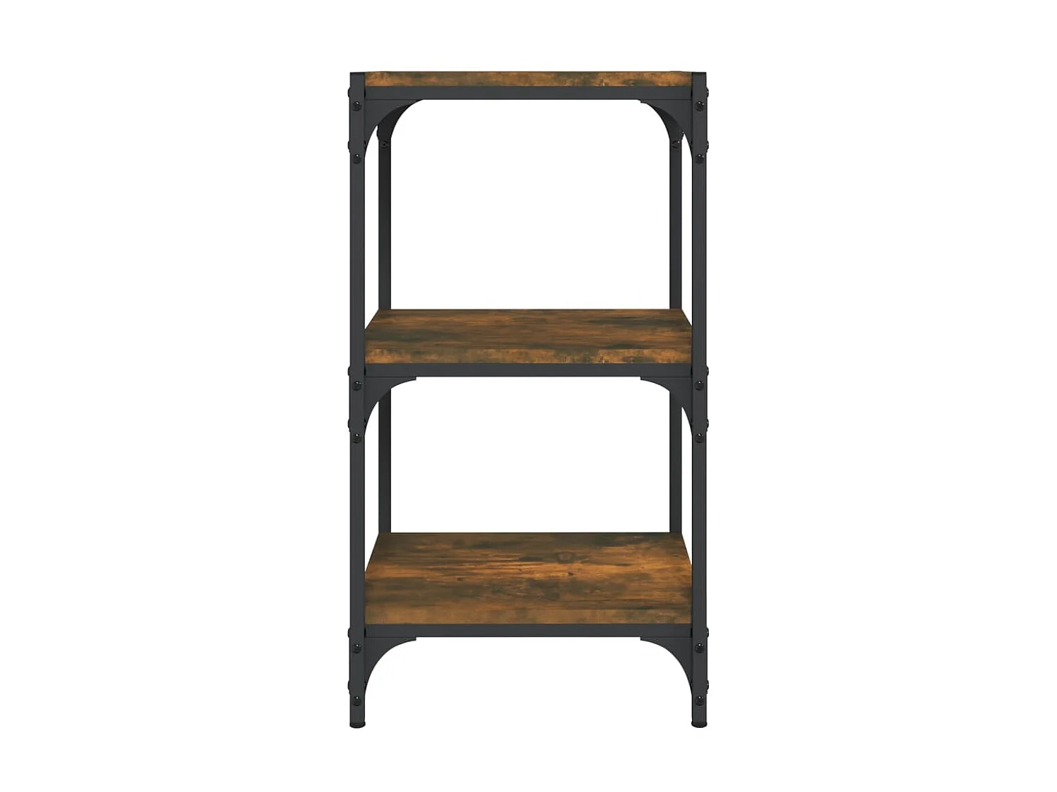 Bibliothèque Chêne fumé 40x33x70,5cm Bois d'ingénierie et acier OFR78946 BonneVie Meuble