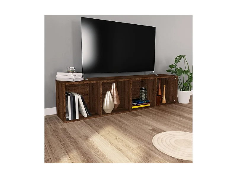 Biblioteca Estantería contrachapada marrón roble 36x30x143 cm ES39941