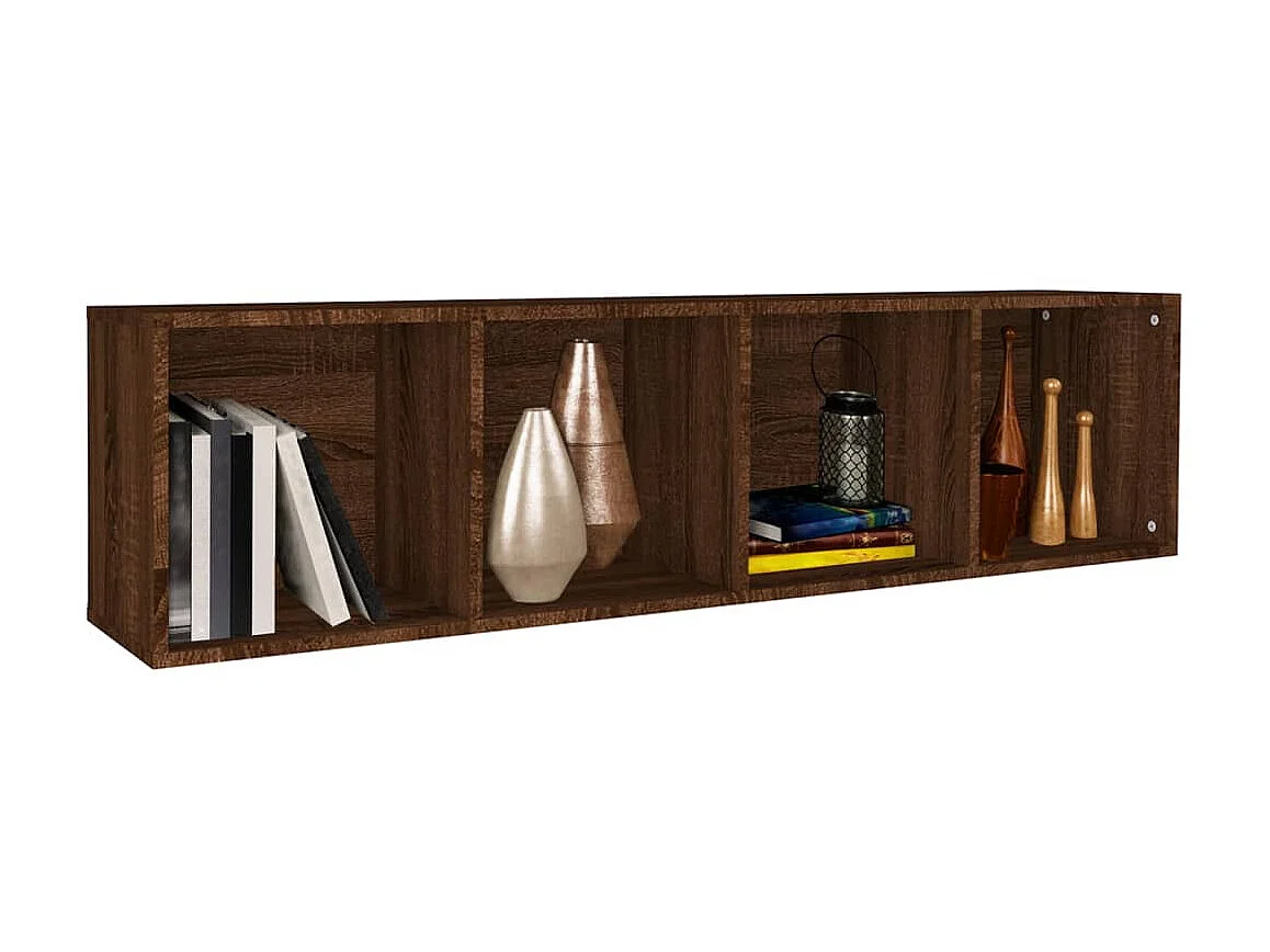 Biblioteca Estantería contrachapada marrón roble 36x30x143 cm ES39941