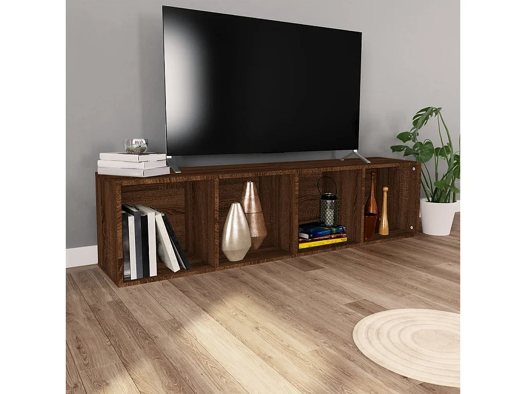 Meuble TV Chêne marron 36x30x143 cm BE42944