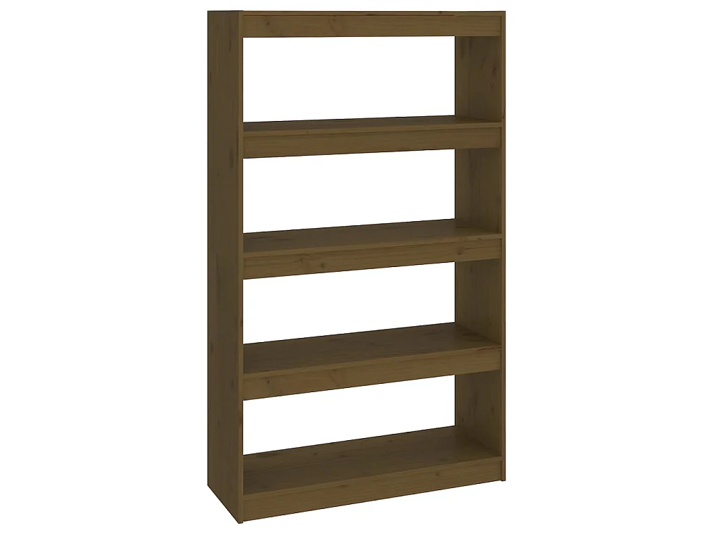Bibliothèque-Séparateur de pièce Marron miel 80x30x135,5 cm Pin OFR64235 BonneVie Meuble