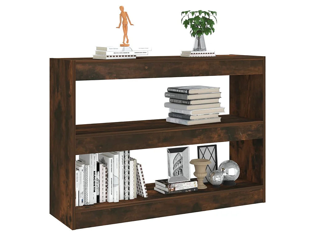 Bücherregal/Bücherschrank,Raumteiler Räuchereiche 100x30x72 cm -gkd820150