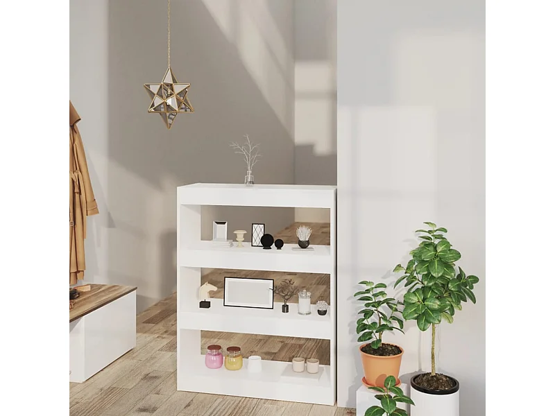 Bücherregal/Bücherschrank,Raumteiler Weiß 80x30x103 cm Holzwerkstoff -gkd346160