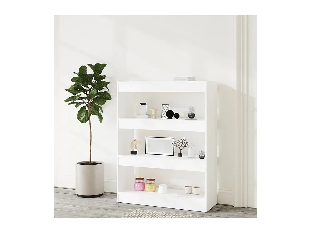 Bücherregal/Bücherschrank,Raumteiler Weiß 80x30x103 cm Holzwerkstoff -gkd346160