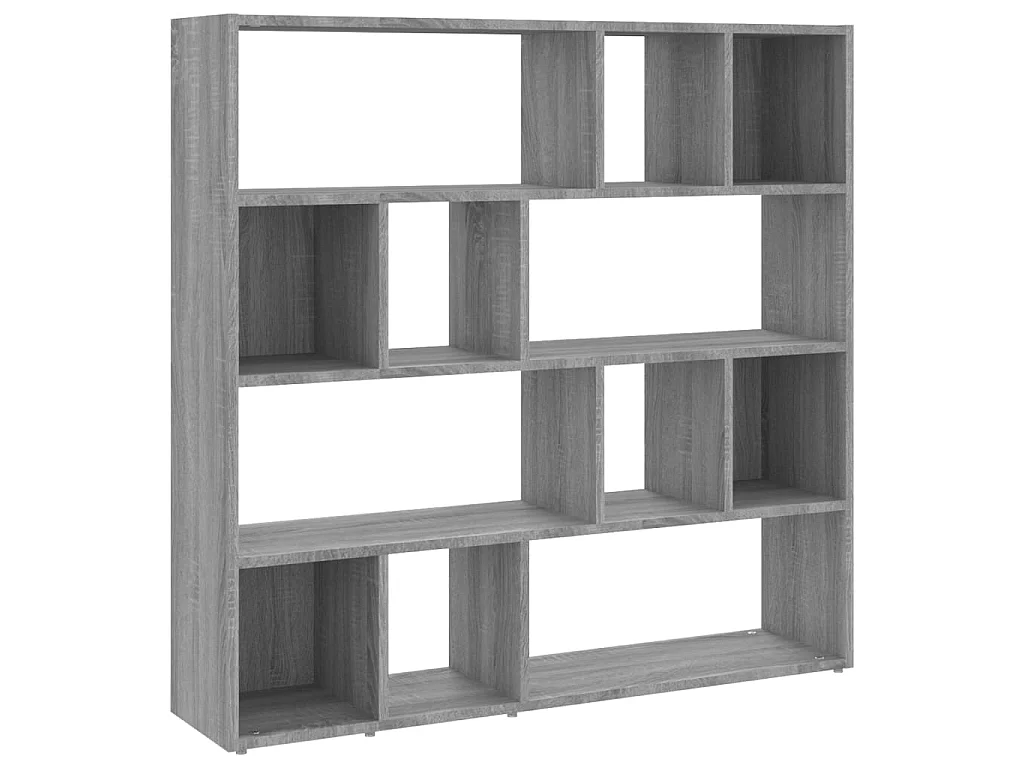 Bibliothèque-Séparateur de pièce Sonoma gris 105x24x102 cm OFR49378 BonneVie Meuble