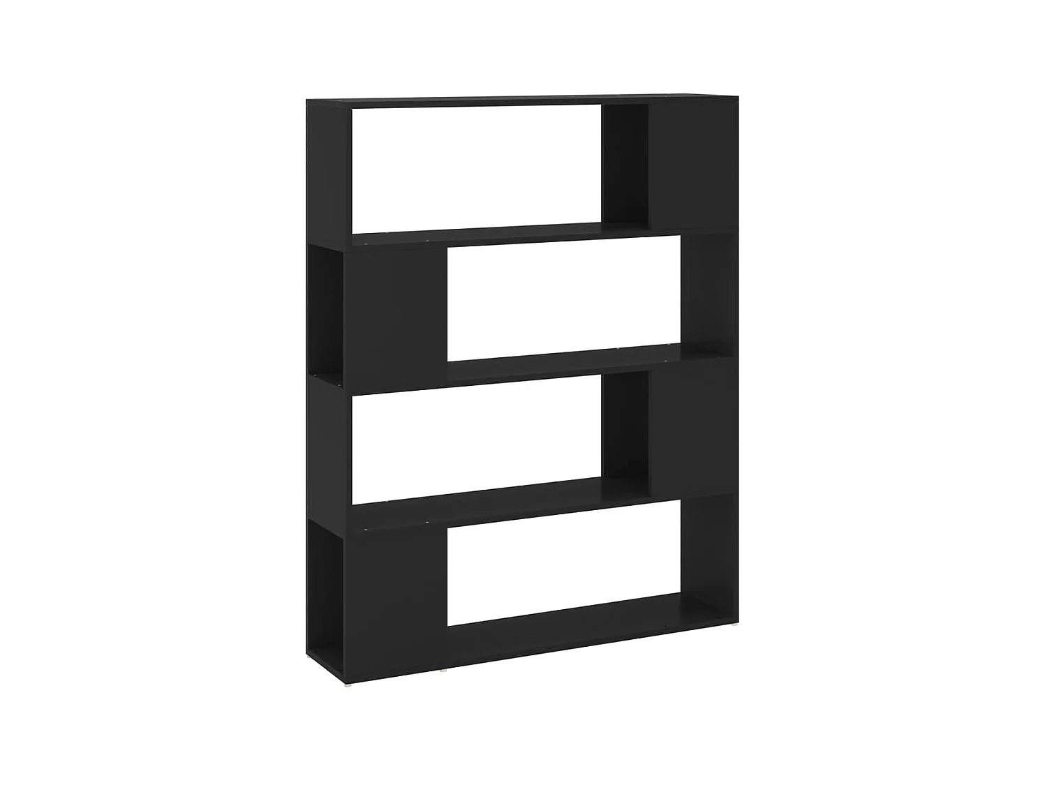 Bücherregal Raumteiler,Bücherschrank Schwarz 100x24x124 cm -gkd299323