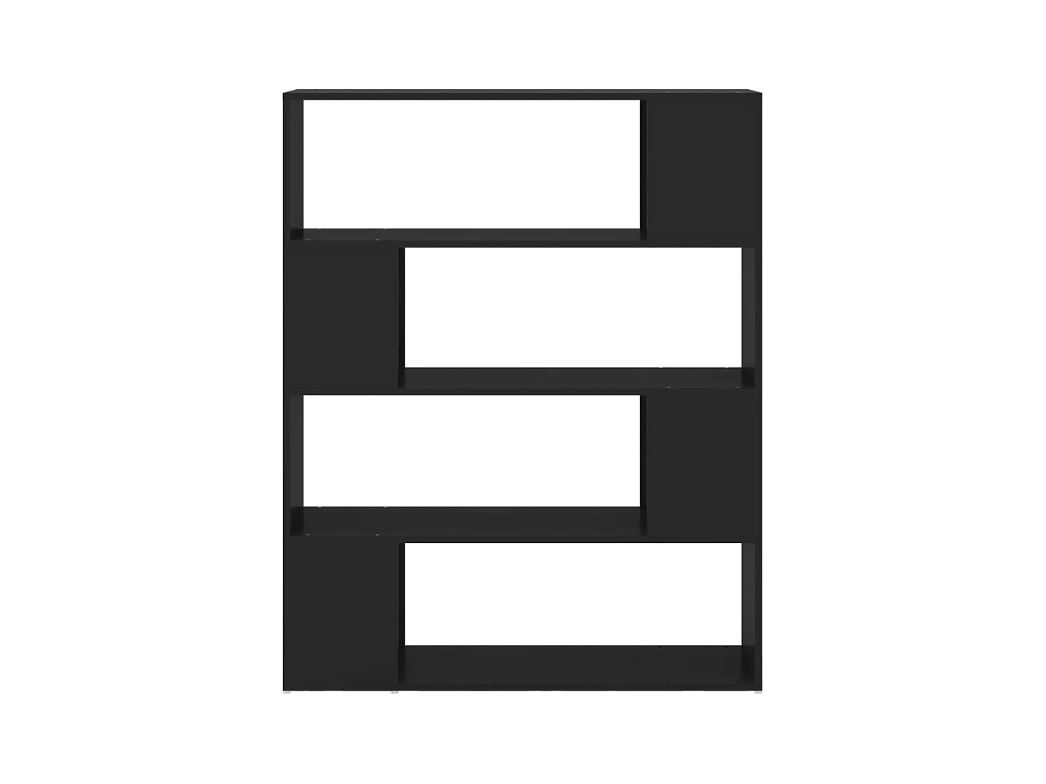 Bücherregal Raumteiler,Bücherschrank Schwarz 100x24x124 cm -gkd299323