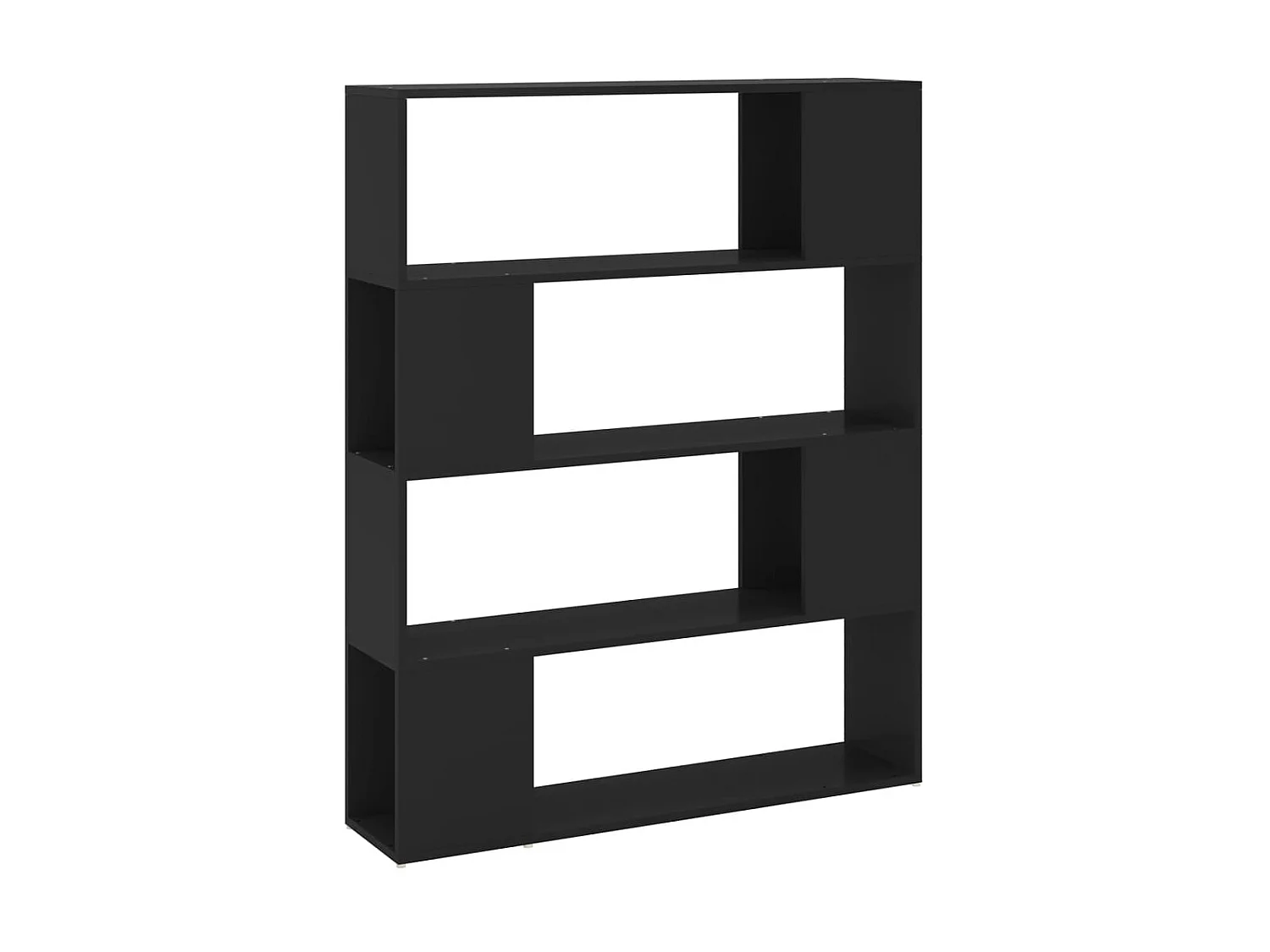 Bibliothèque-Séparateur de pièce Noir 100x24x124 cm OFR48123 BonneVie Meuble