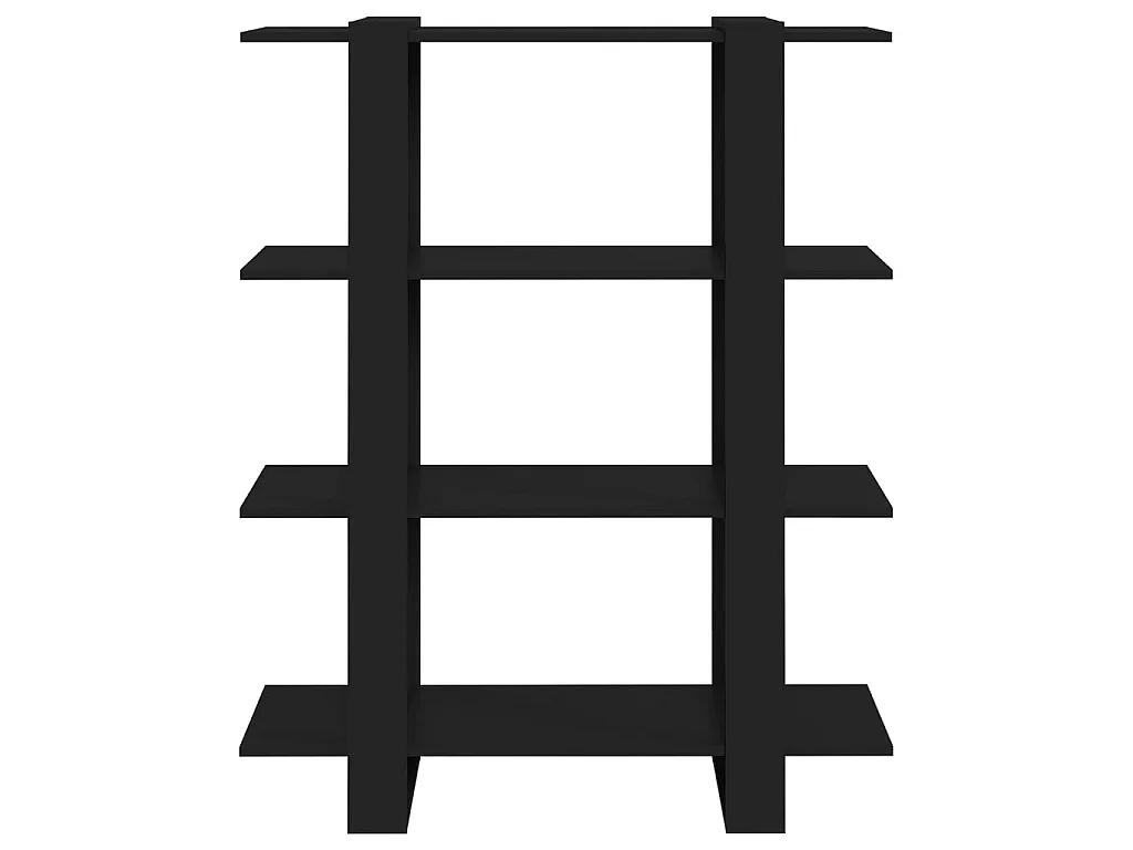 Bibliothèque-Séparateur de pièce Noir 100x30x123,5 cm OFR38103 BonneVie Meuble
