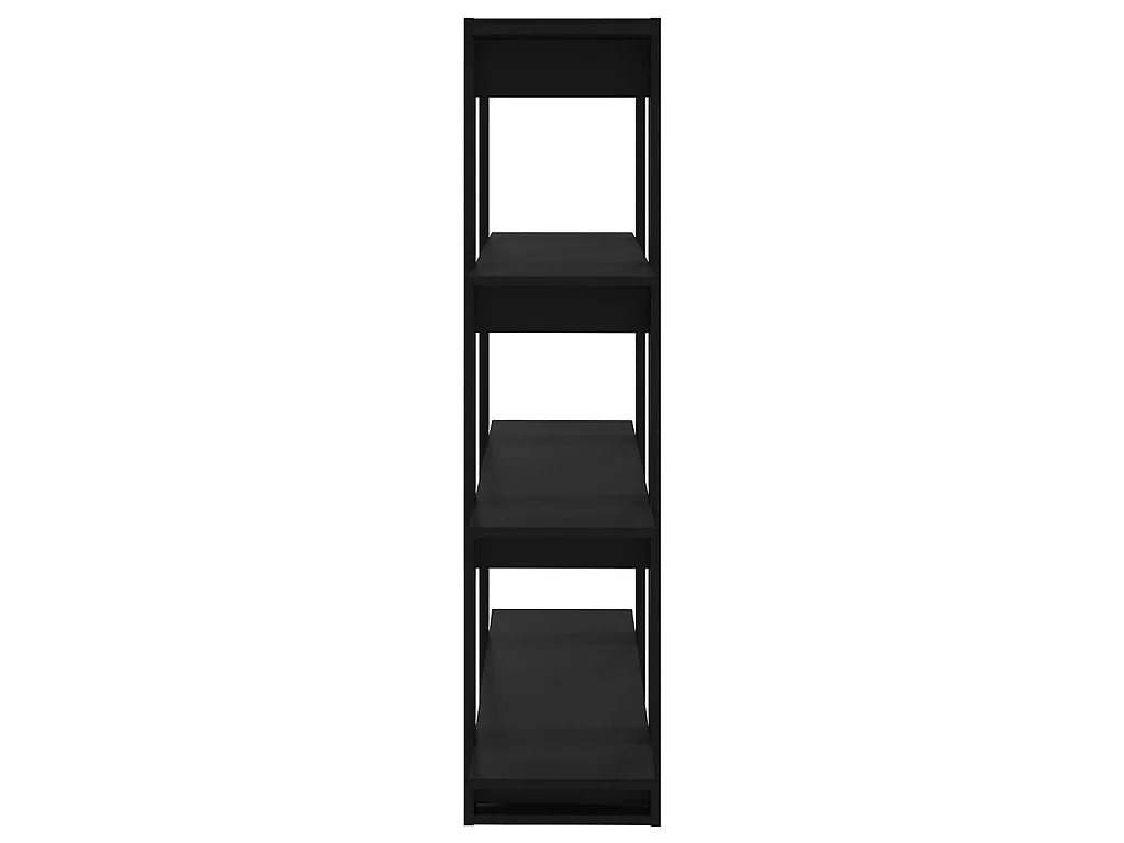 Bibliothèque-Séparateur de pièce Noir 100x30x123,5 cm OFR38103 BonneVie Meuble