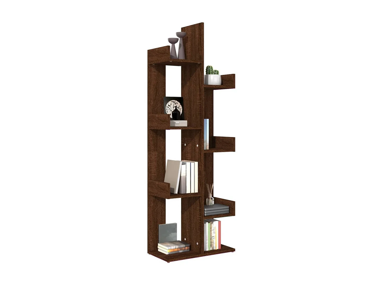 Bibliothèque 48x25,5x140 cm Chêne marron Bois d'ingénierie OFR78627 BonneVie Meuble
