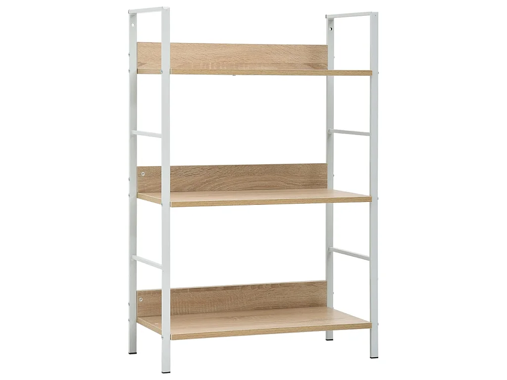 Estante 3 prateleiras derivados de madeira cor carvalho PT591880