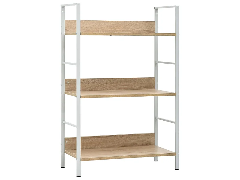 Estante 3 prateleiras derivados de madeira cor carvalho PT591880