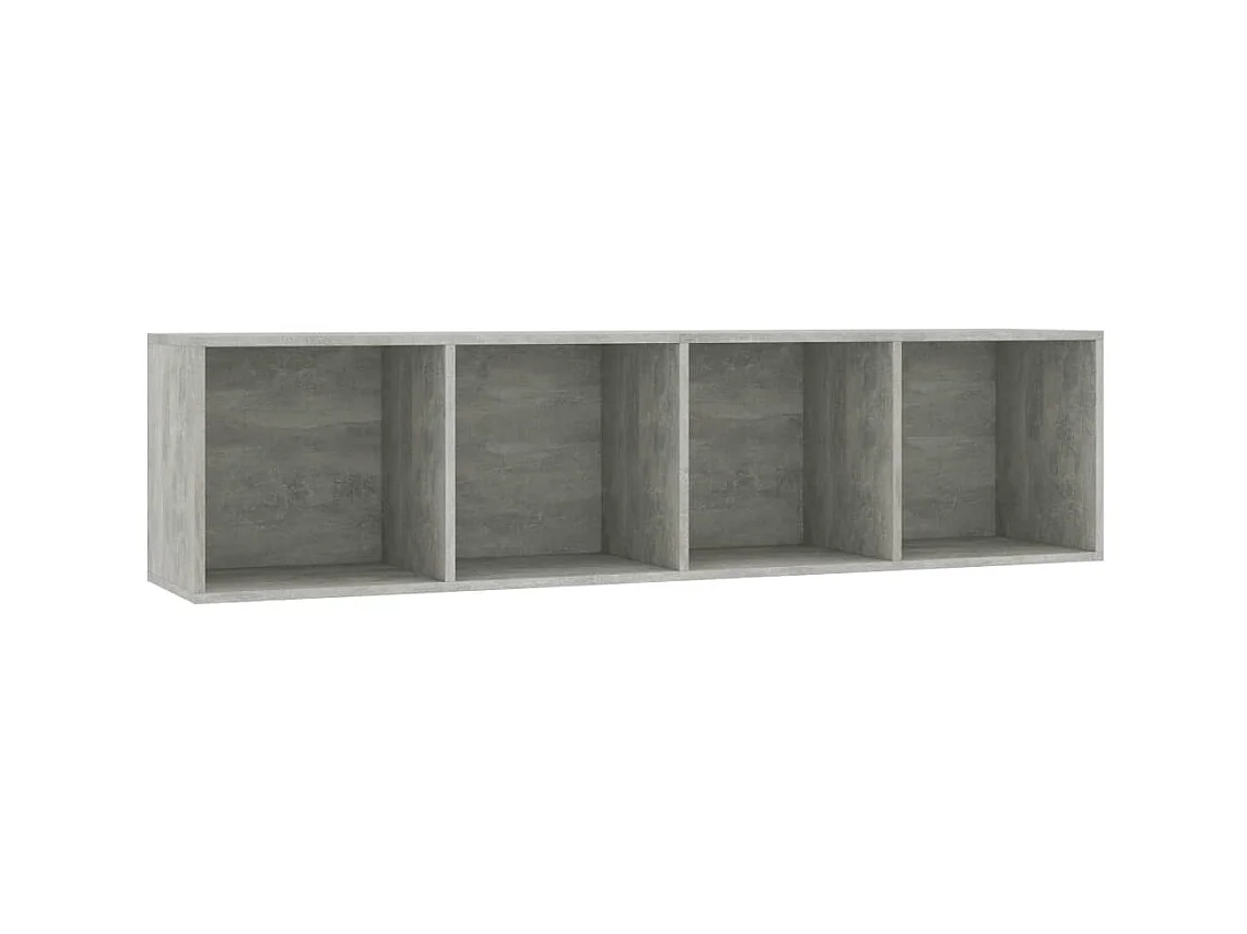 Bücherregal/TV-Schrank,TV-Möbel Betongrau 143×30×36 cm -gkd626461