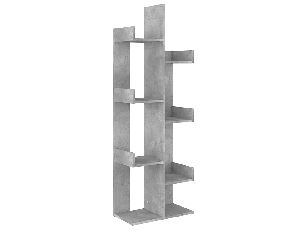 Bibliothèque Gris béton 48x25,5x140 cm Aggloméré OFR96061 BonneVie Meuble