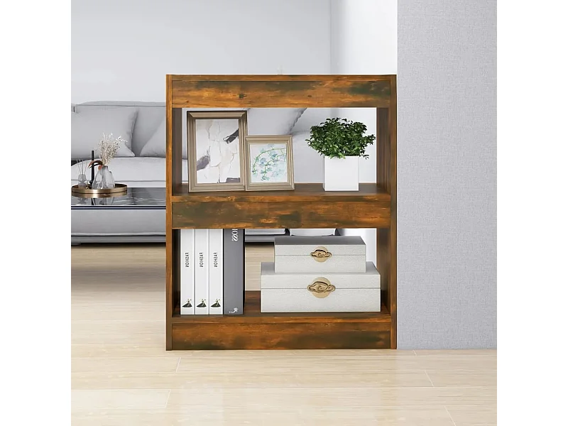 Bücherregal/Bücherschrank,Raumteiler Räuchereiche 60x30x72 cm -gkd253487