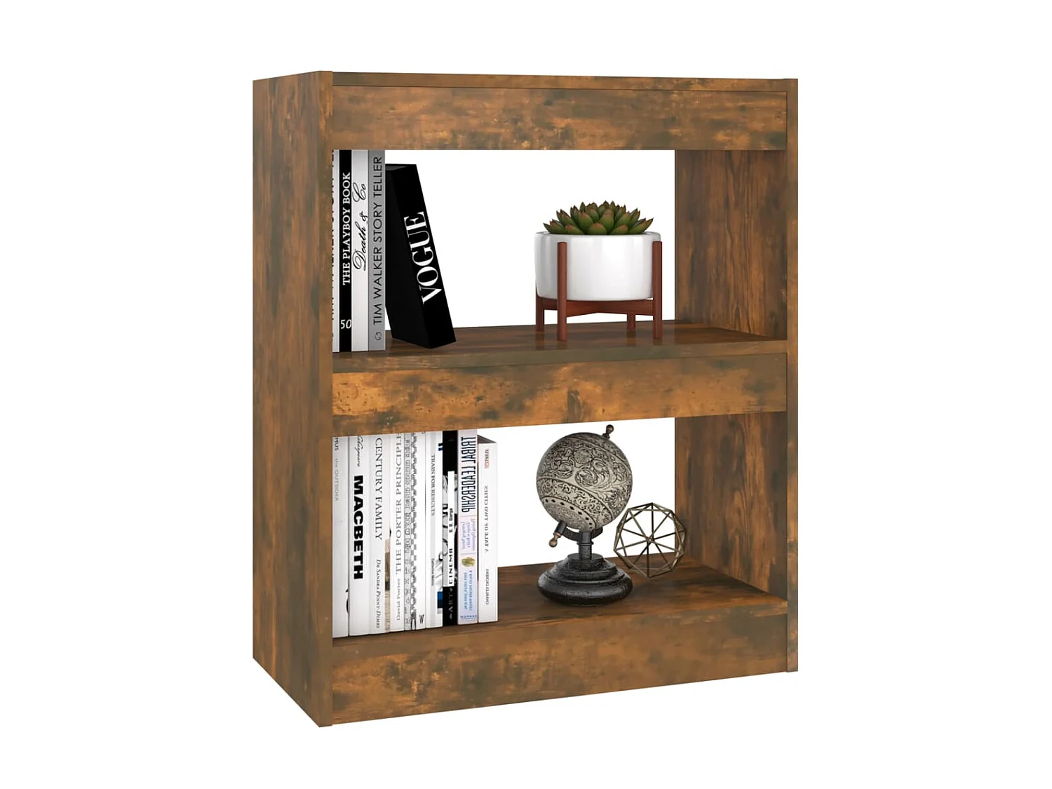 Bücherregal/Bücherschrank,Raumteiler Räuchereiche 60x30x72 cm -gkd253487