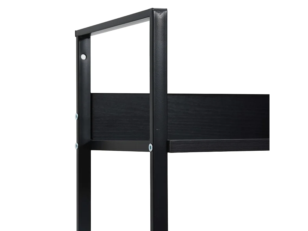 Estante com 5 prateleiras derivados de madeira preto PT687668