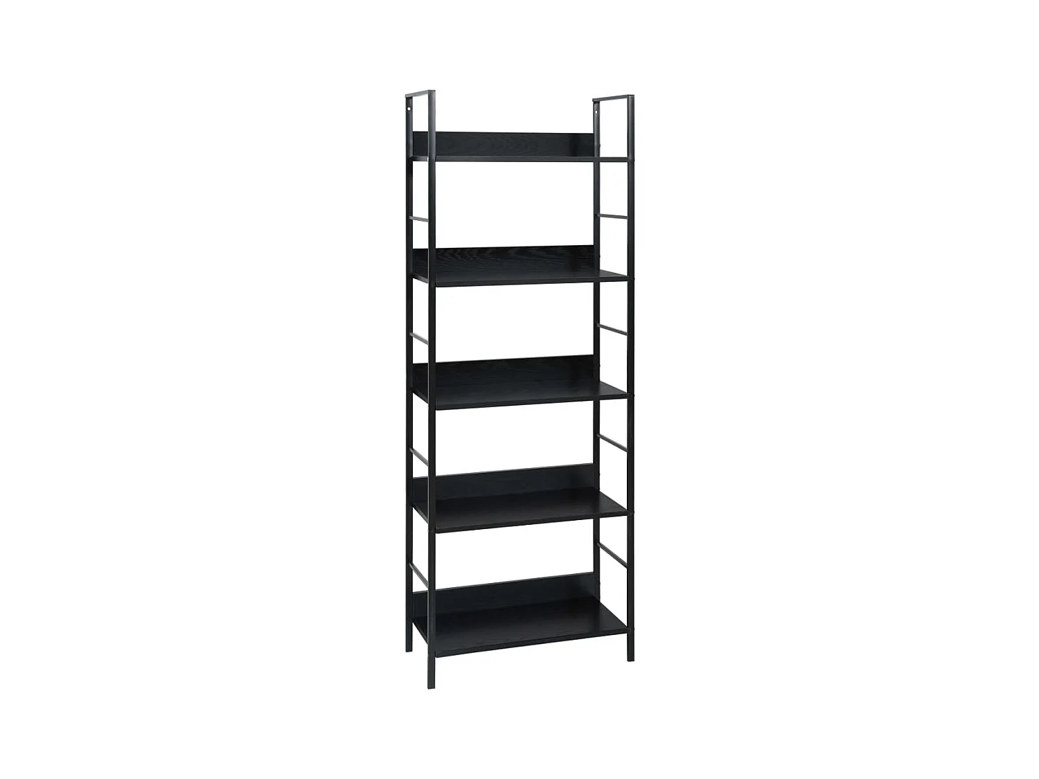 Bibliothèque à 5 niveaux noir 60x27,6x158,5cm bois d'ingénierie OFR63654 BonneVie Meuble