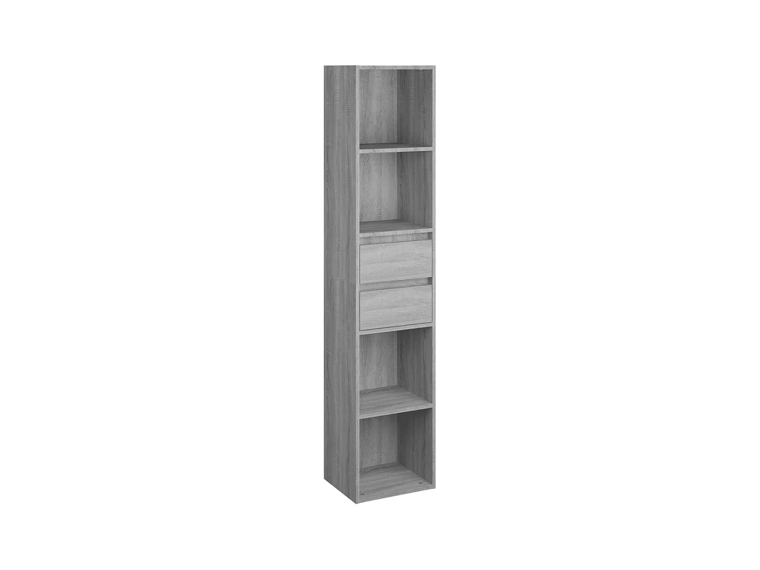 Boekenkast 36x30x171 cm bewerkt hout grijs sonoma eikenkleurig NL324987