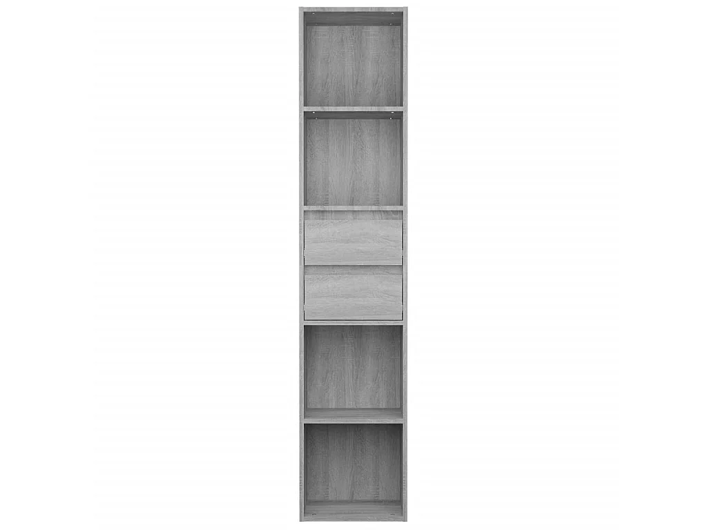 Boekenkast 36x30x171 cm bewerkt hout grijs sonoma eikenkleurig NL324987