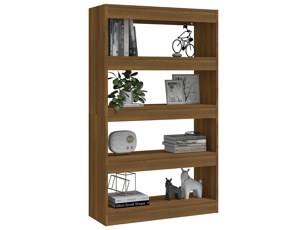 Bibliothèque-Séparateur de pièce Chêne marron 80x30x135 cm OFR93432 BonneVie Meuble