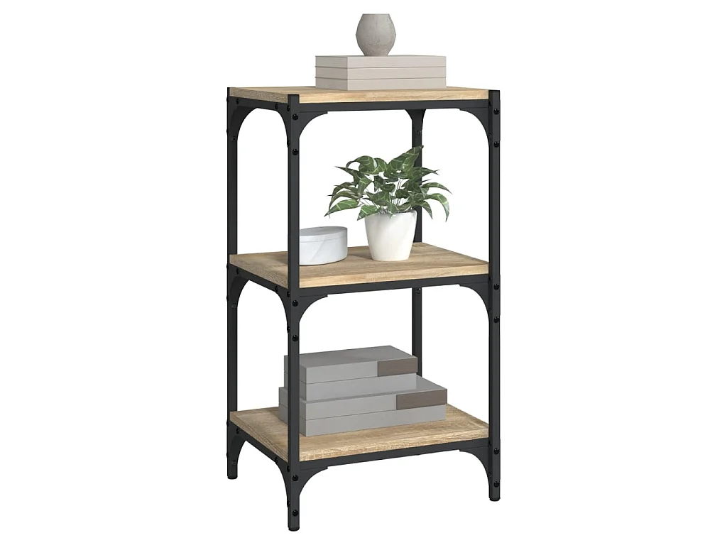 Bibliothèque Chêne Sonoma 40x33x70,5 cm Bois d'ingénierie acier OFR86390 BonneVie Meuble