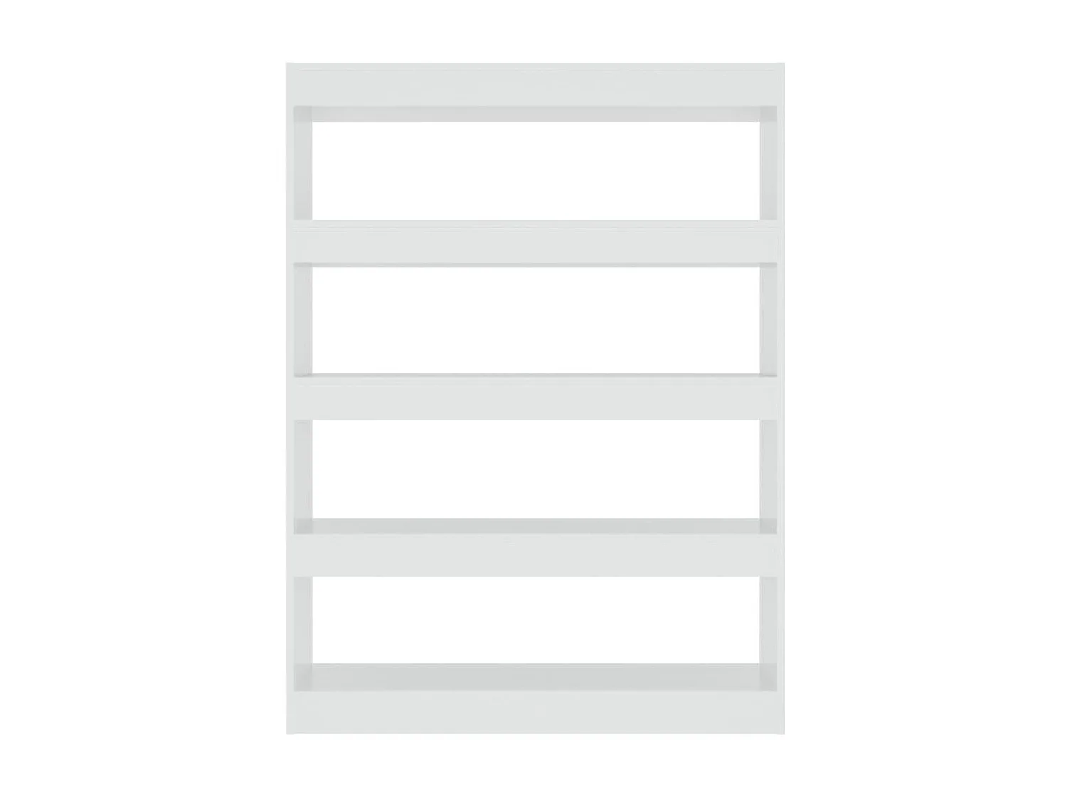 Bibliothèque-Séparateur de pièce Blanc brillant 100x30x135 cm OFR99051 BonneVie Meuble