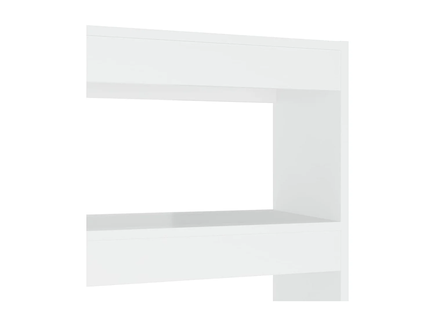 Bibliothèque-Séparateur de pièce Blanc brillant 100x30x135 cm OFR99051 BonneVie Meuble