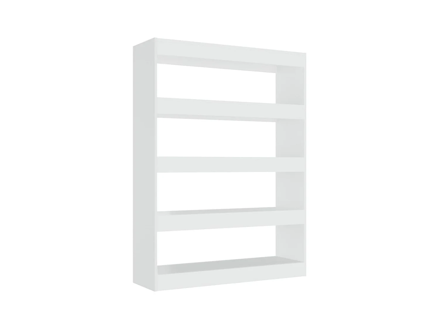 Bücherregal/Bücherschrank,Raumteiler Hochglanz-Weiß 100x30x135 cm -gkd203082