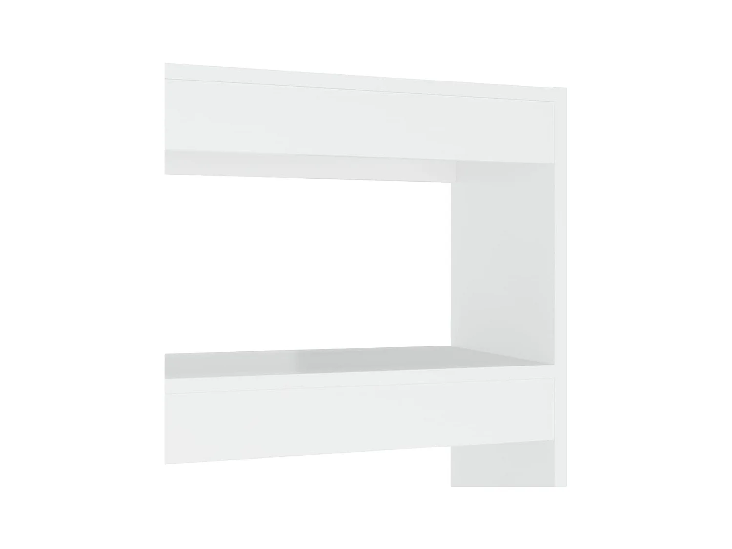 Bücherregal/Bücherschrank,Raumteiler Hochglanz-Weiß 100x30x135 cm -gkd203082