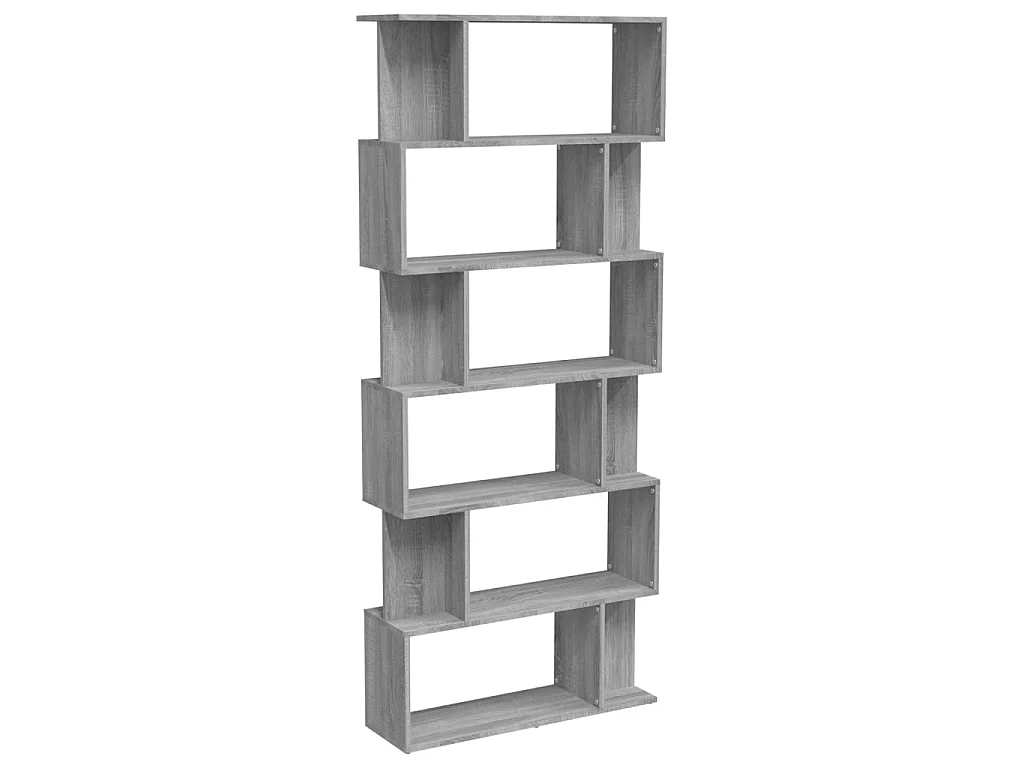 Bücherregal/Bücherschrank,Raumteiler Grau Sonoma 80x24x192 cm Holzwerkstoff -gkd301482