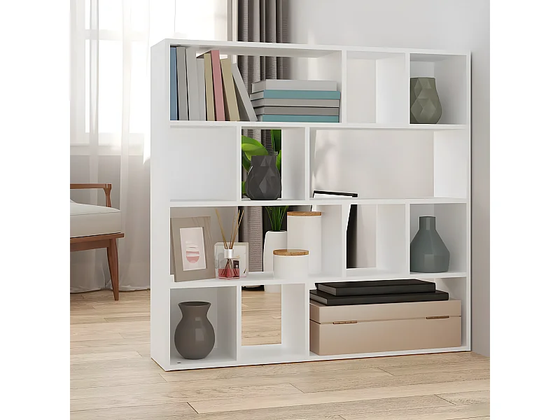 Bücherregal/Bücherschrank,Raumteiler Weiß 105x24x102 cm -gkd164606